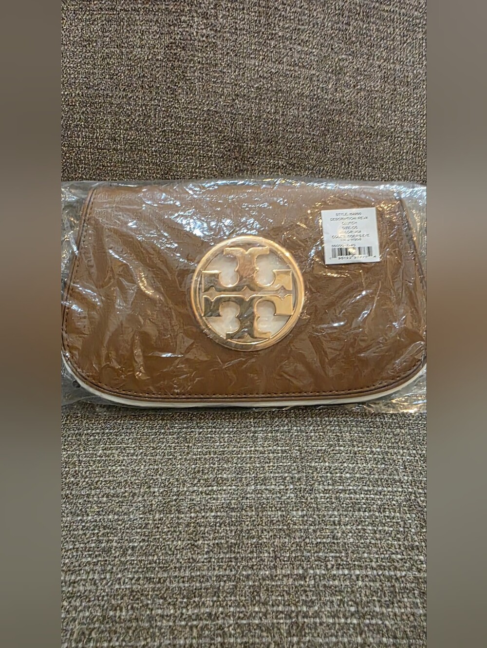 Tory Burch Brown Leather Reva Clutch - Picture 4 of 5
